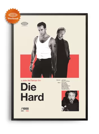 Mid-century modern Die Hard movie poster