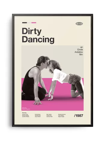 Mid-century modern Dirty Dancing movie poster