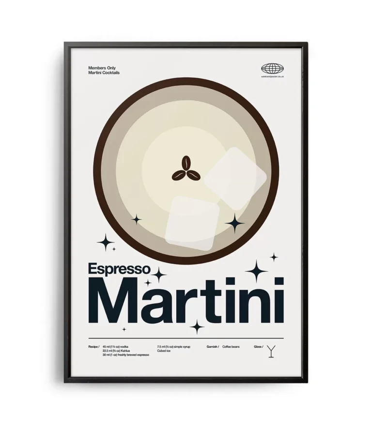Mid-century modern Espresso Martini Cocktail poster