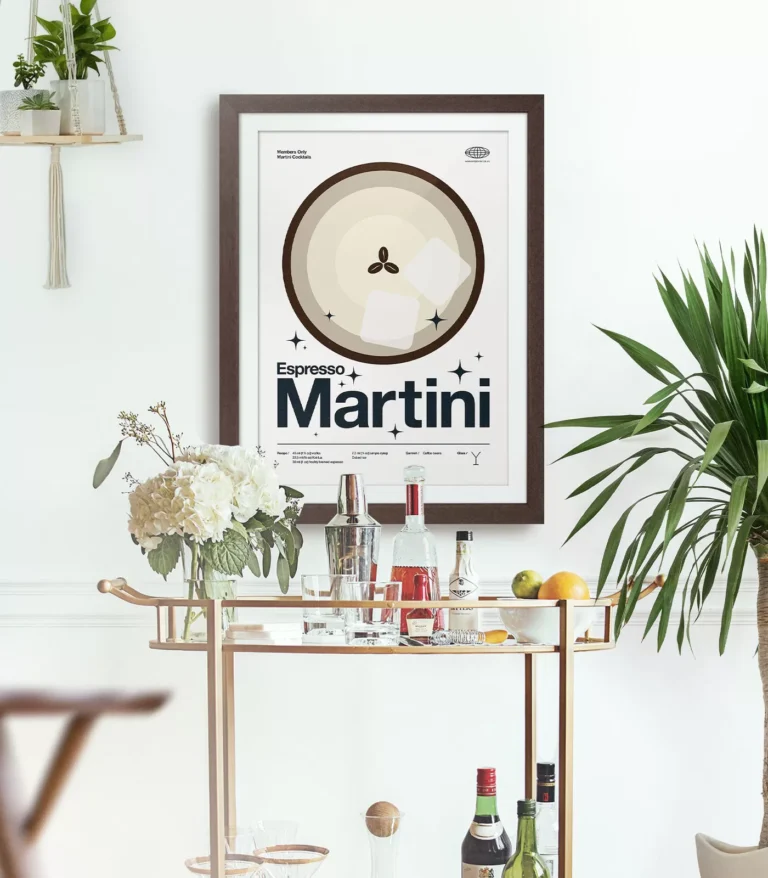 Mid-century modern Espresso Martini Cocktail poster