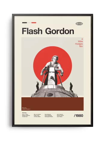 Mid-century modern Flash Gordon movie poster