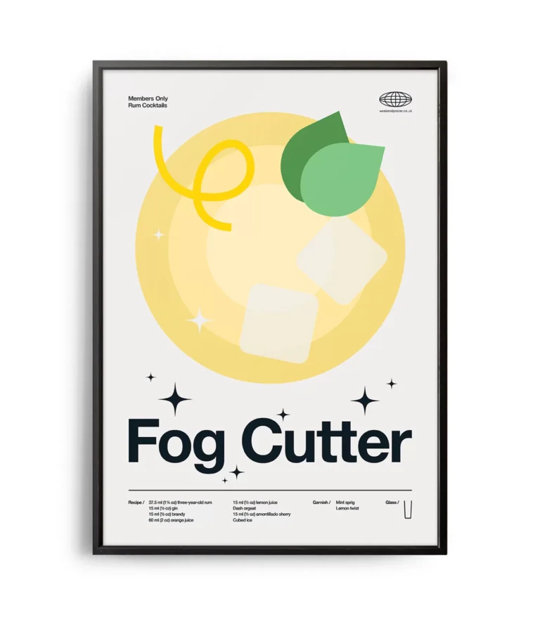Mid-century modern Fog Cutter Cocktail poster