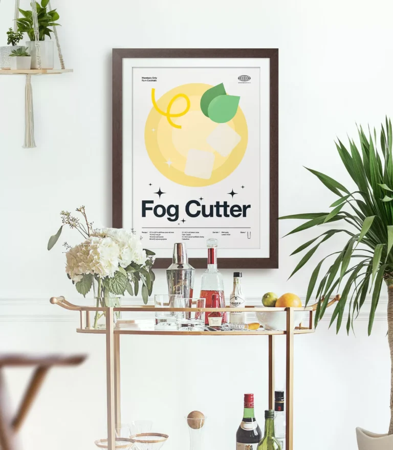 Mid-century modern Fog Cutter Cocktail poster