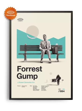 Mid-century modern Forrest Gump movie poster