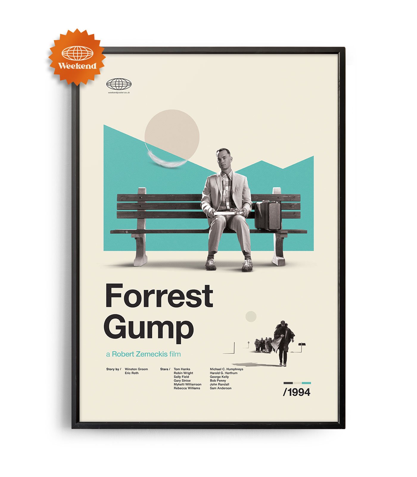 Mid Century Modern Forrest Gump Movie Poster Weekend Poster