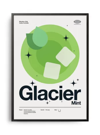 Mid-century modern Glacier Mint Cocktail poster