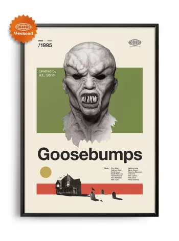 Mid-century modern Goosebumps movie poster