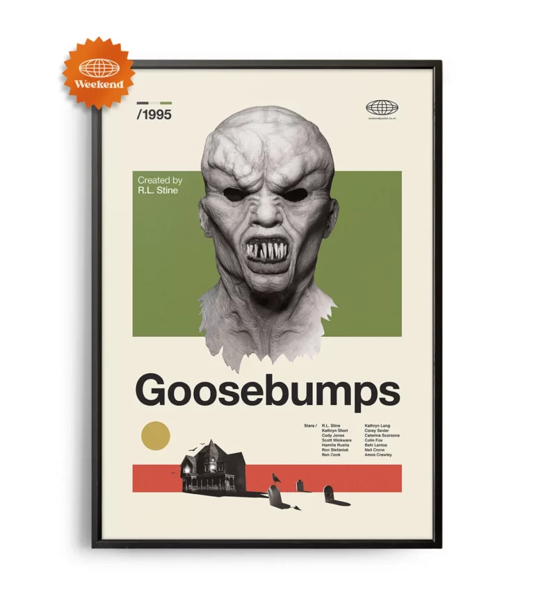 Mid-century modern Goosebumps movie poster