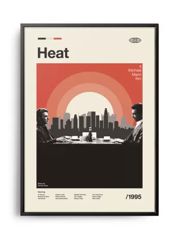 Mid-century modern Heat movie poster