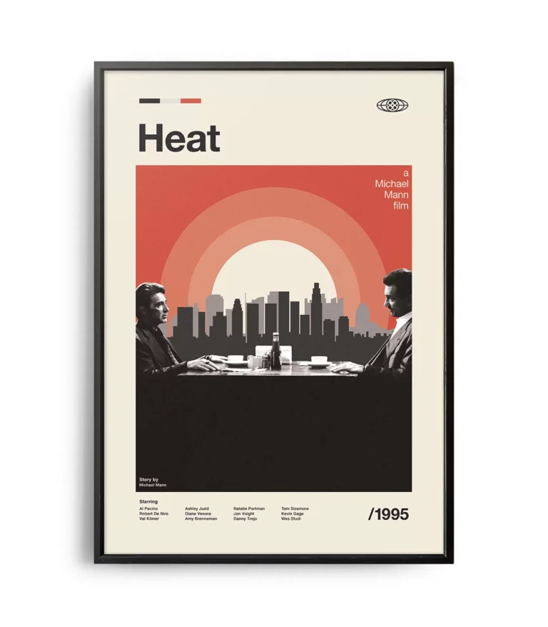 Mid-century modern Heat movie poster