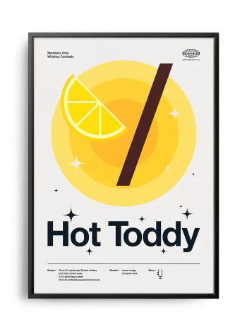 Mid-century modern Hot Toddy Cocktail poster