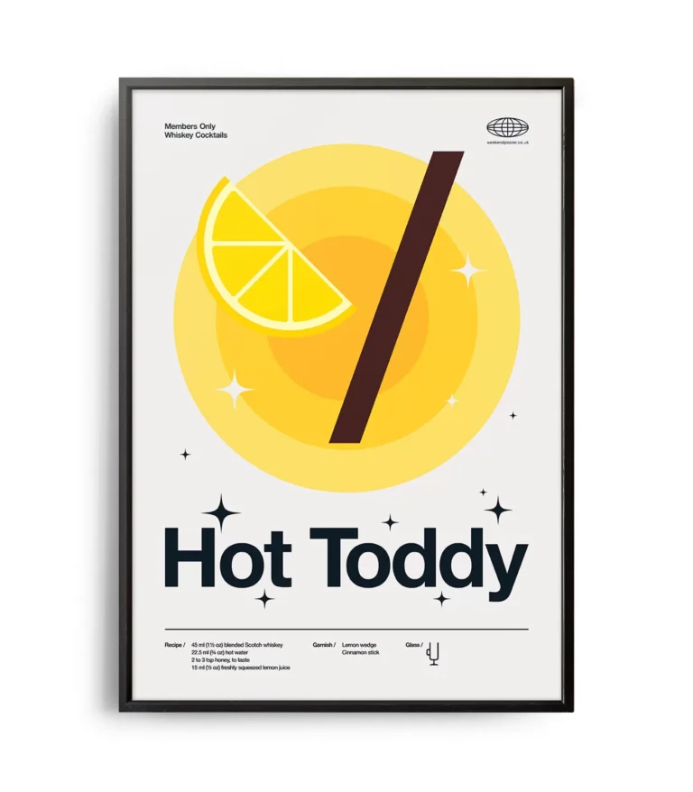 Mid-century modern Hot Toddy Cocktail poster