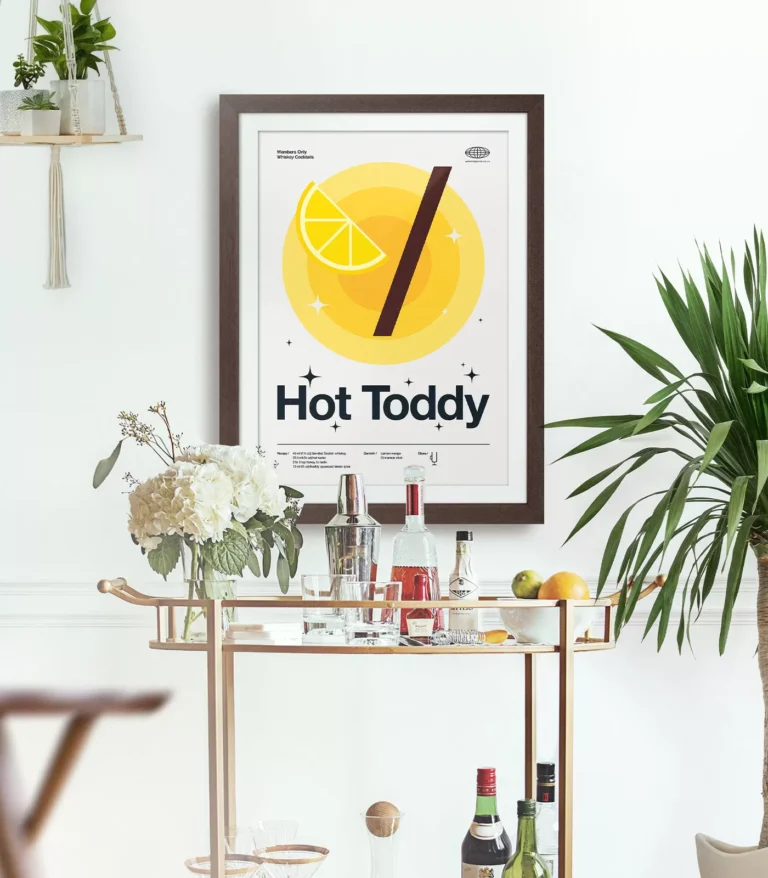 Mid-century modern Hot Toddy Cocktail poster