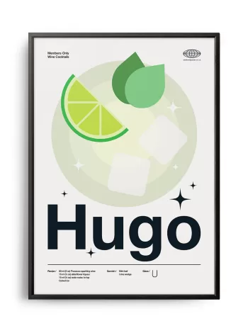 Mid-century modern Hugo Cocktail poster