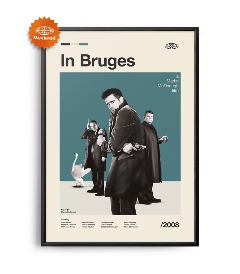 Mid-century modern In Bruges movie poster