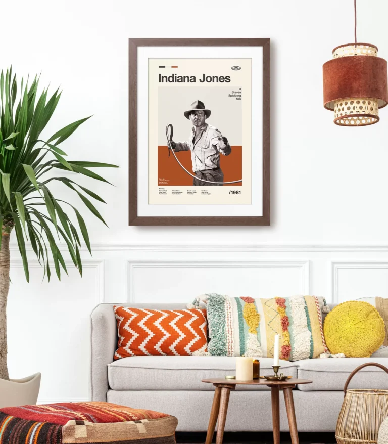Mid-century modern Indiana Jones movie poster
