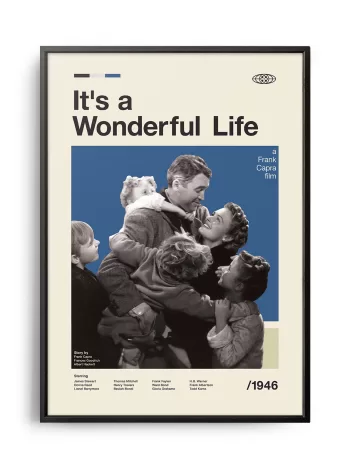 Mid-century modern It's a Wonderful Life movie poster