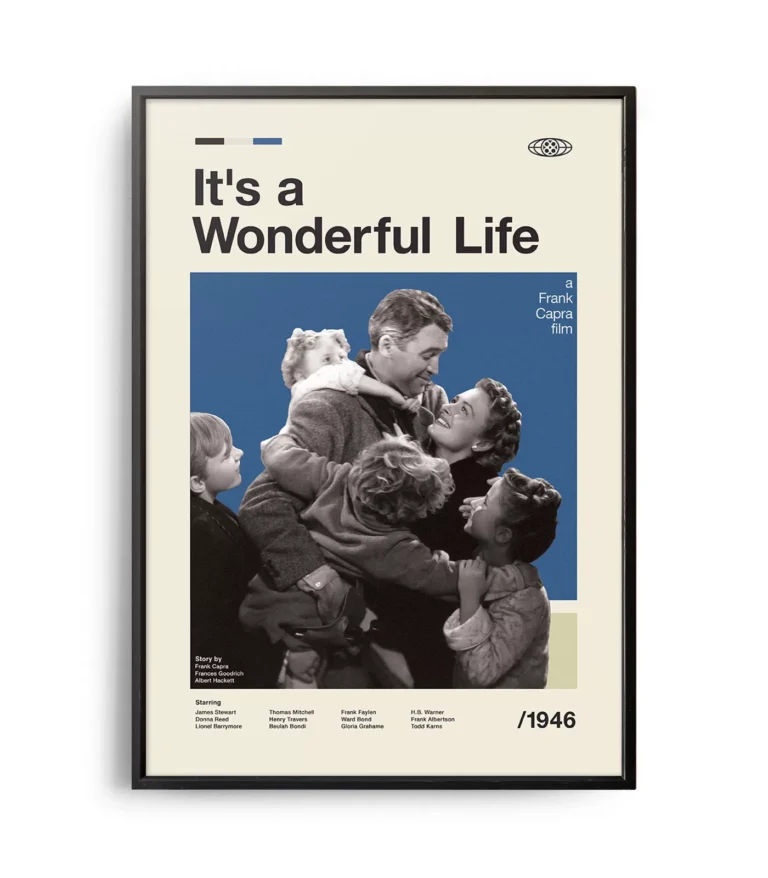 Mid-century modern It's a Wonderful Life movie poster