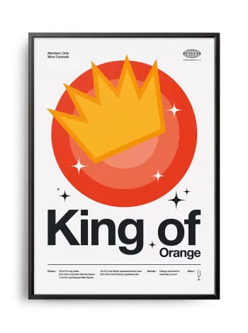Mid-century modern King of Orange Cocktail poster