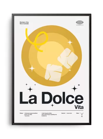 Mid-century modern La Dolce Vita Cocktail poster