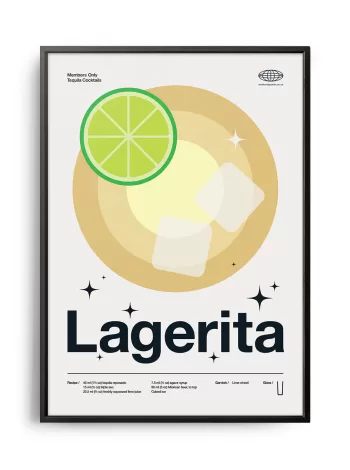Mid-century modern Lagerita Cocktail poster
