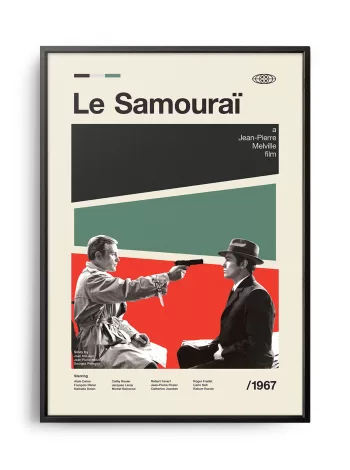 Mid-century modern Le Samouraï movie poster