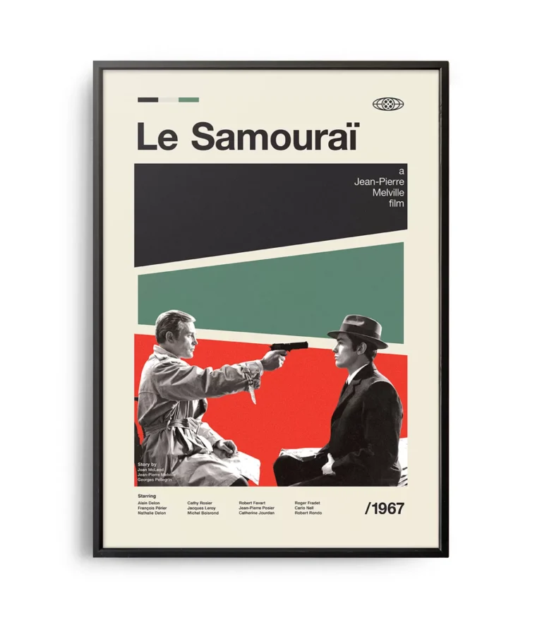 Mid-century modern Le Samouraï movie poster