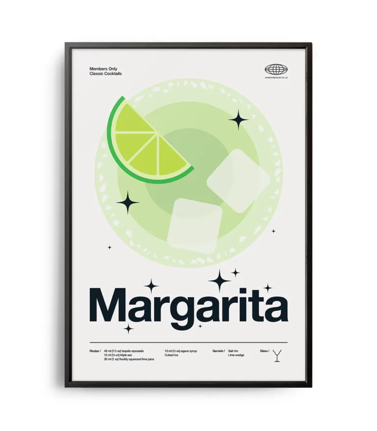 Mid-century modern Margarita Cocktail poster