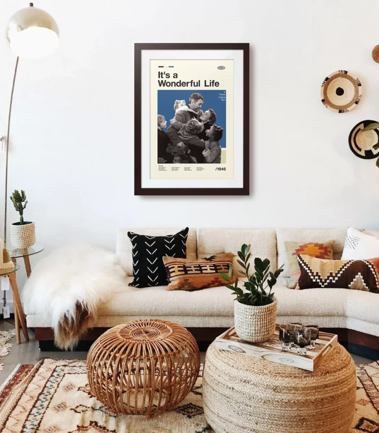Mid-century modern It's a Wonderful Life movie poster
