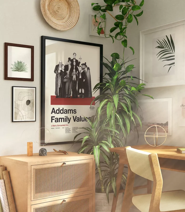 Mid-century modern Addams Family Values movie poster