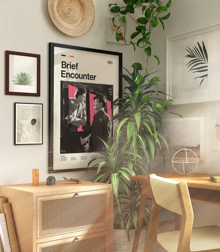 Mid-century modern Brief Encounter movie poster