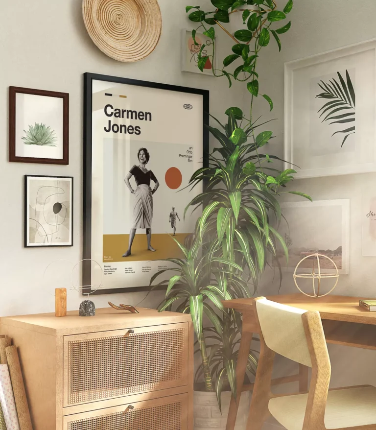 Mid-century modern Carmen Jones movie poster