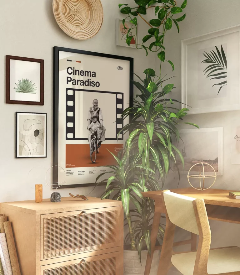 Mid-century modern Cinema Paradiso movie poster