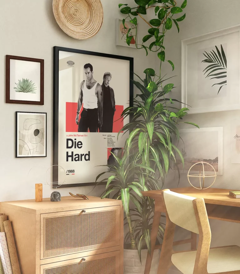 Mid-century modern Die Hard movie poster