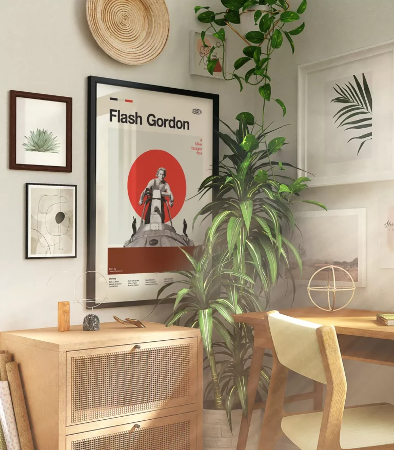 Mid-century modern Flash Gordon movie poster