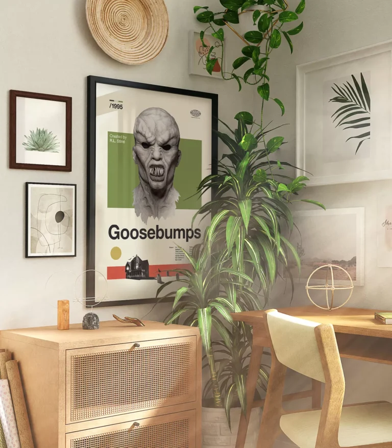 Mid-century modern Goosebumps movie poster