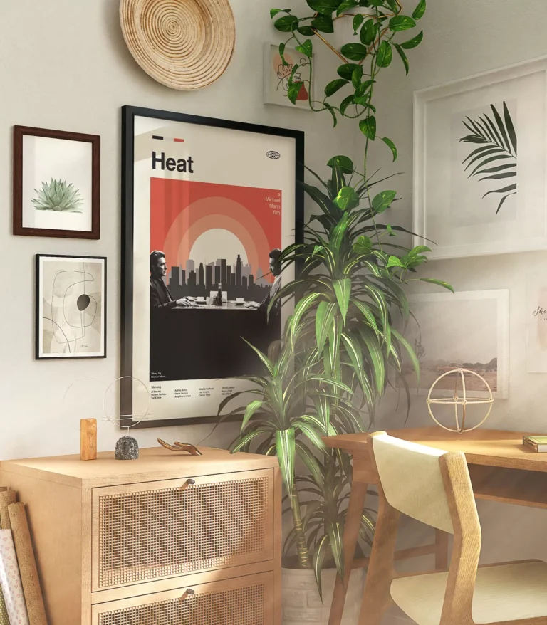 Mid-century modern Heat movie poster