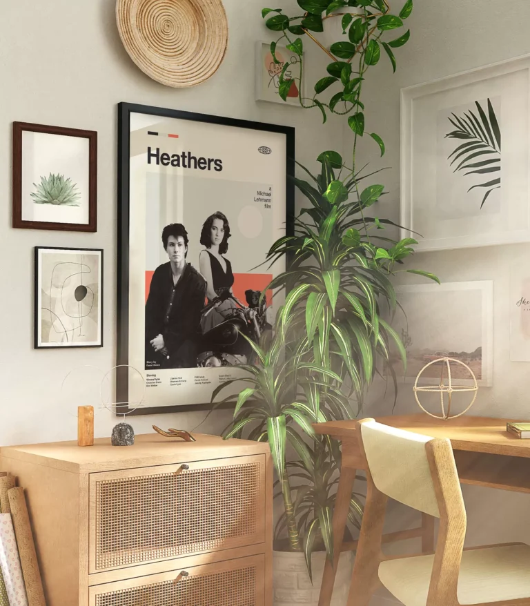 Mid-century modern Heathers movie poster