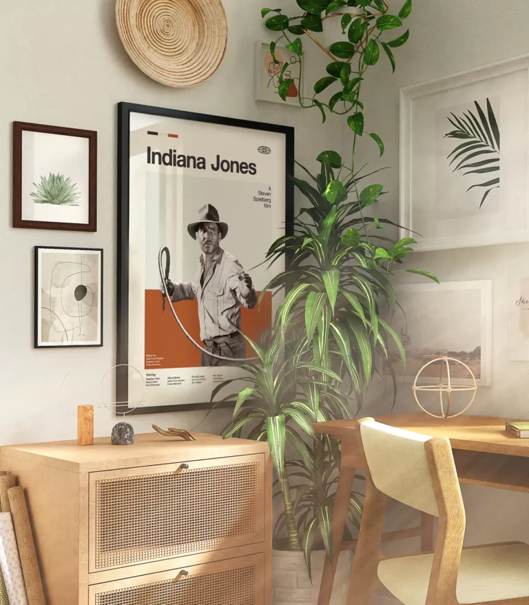 Mid-century modern Indiana Jones movie poster