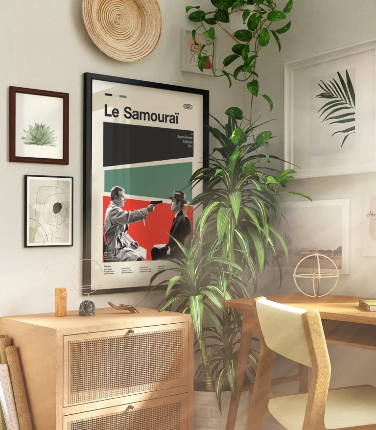 Mid-century modern Le Samouraï movie poster