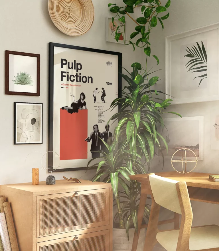 Mid-century modern Pulp Fiction movie poster