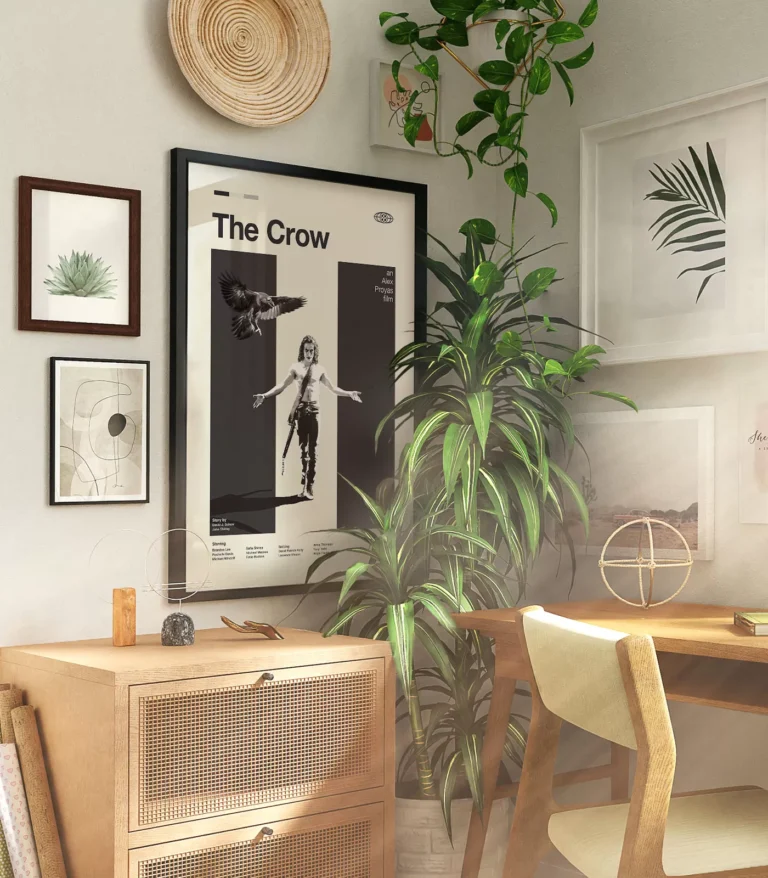 Mid-century modern The Crow movie poster