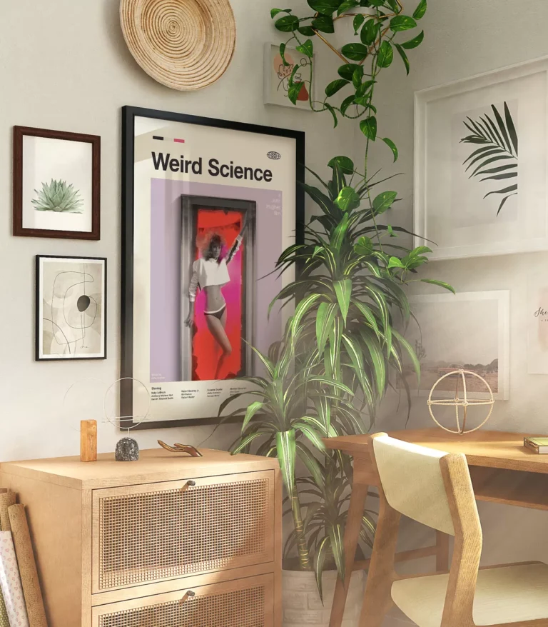 Mid-century modern Weird Science movie poster