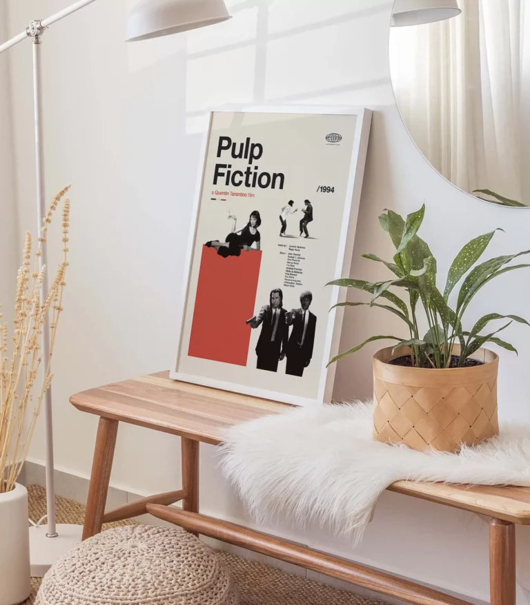 Mid-century modern Pulp Fiction movie poster