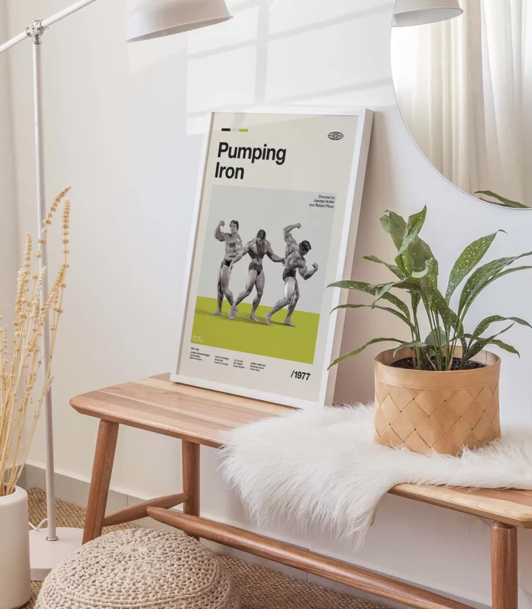 Mid-century modern Pumping Iron movie poster