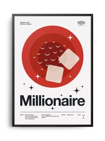 Mid-century modern Millionaire Cocktail poster
