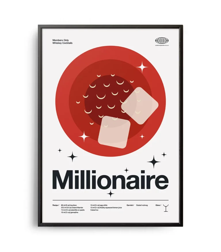 Mid-century modern Millionaire Cocktail poster