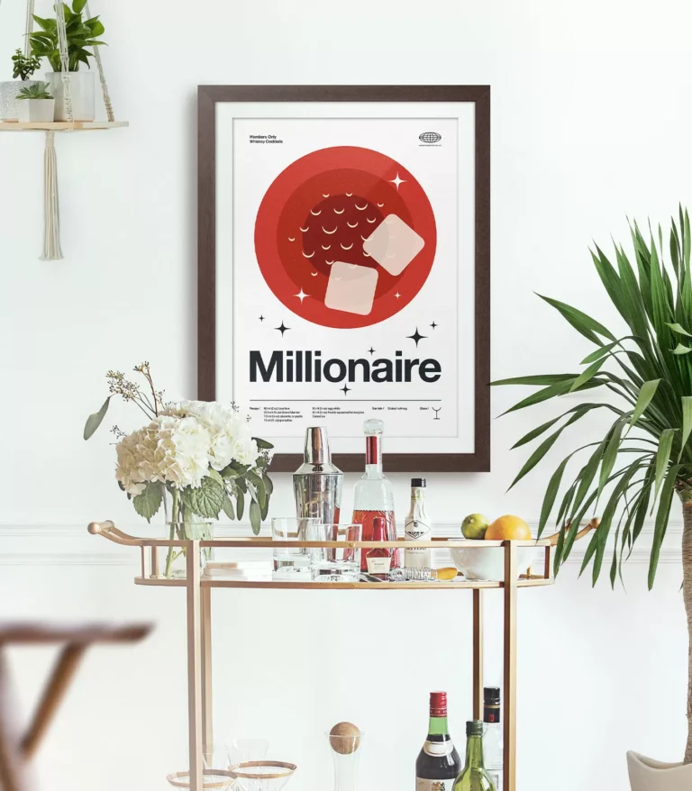 Mid-century modern Millionaire Cocktail poster