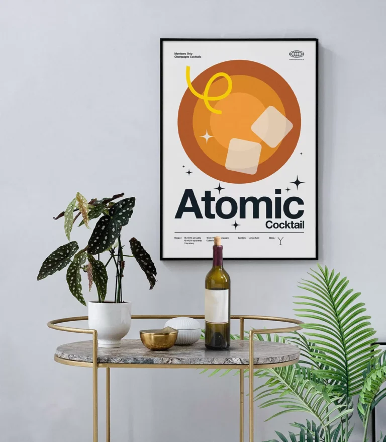 Mid-century modern Atomic Cocktail Cocktail poster