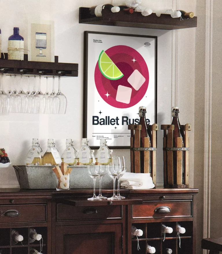 Mid-century modern Ballet Russe Cocktail poster